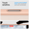 ACS09069 - iPhone 16 Pro Max Case Ultra Hybrid T (MagFit + Camera Control) in Frost Rose Titanium showing the touch sensitive, camera control enabled cover with a tactile feel and smart functionality