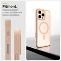 ACS09069 - iPhone 16 Pro Max Case Ultra Hybrid T (MagFit + Camera Control) in Frost Rose Titanium showing the perfect fitment, flushed design covers up iPhone's camera control