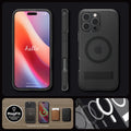 ACS08377 - iPhone 16 Pro Max Case Ultra Hybrid S (MagFit) in Frost Black showing front, side and back.