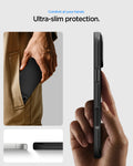 ACS09879 - iPhone 17 Pro Max Thin Fit (MagFit) in black showing an ultra-slim case profile designed for comfortable everyday carry.