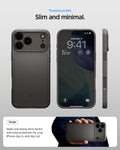 ACS09881 - iPhone 17 Pro Max Thin Fit (MagFit) in Gunmetal check timeless profile. slim and minimal. Design. Sleek and sturdy form factor with total protection for your iPhone day in and day out.