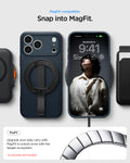 ACS09882 - iPhone 17 Pro Max Thin Fit (MagFit) in Metal Slate showing Mag Fit compatibility with magnetic charging and everyday accessories.