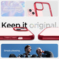 ACS06794 - iPhone 15 Case Ultra Hybrid in red crystal showing the simply pleasing crystal clear pure design