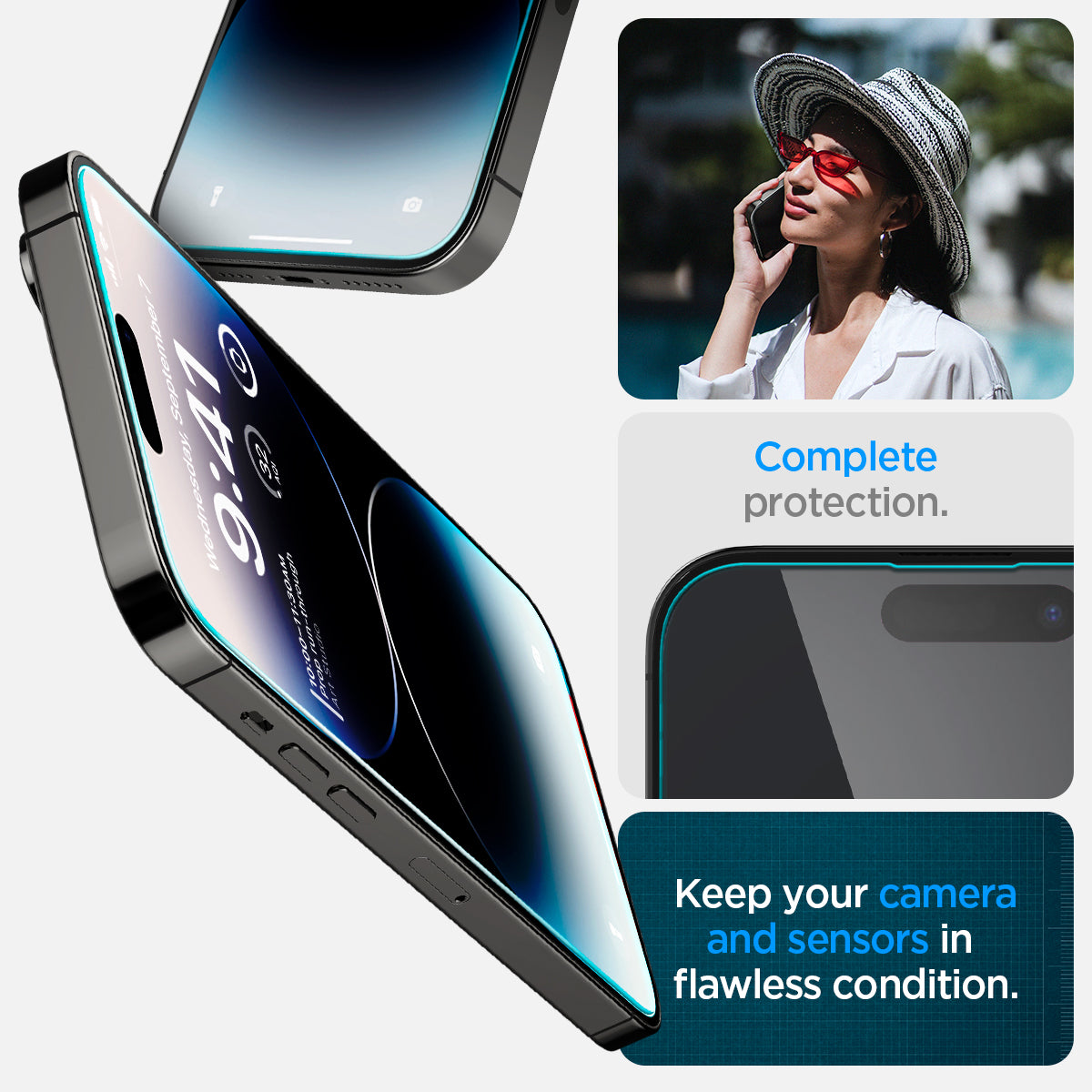 AGL05214 - iPhone 14 Pro Screen Protector EZ FIT GLAS.tR (Sensor Protection) complete protection. Keep your camera and sensors in flawless condition.
