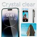 AGL05214 - iPhone 14 Pro Screen Protector EZ FIT GLAS.tR (Sensor Protection) showing crystal clear. Oh snap. enjoy the same original clarity.
