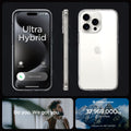 ACS06707 - iPhone 15 Pro Case Ultra Hybrid in crystal clear showing the different angles