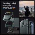 ACS06600 - iPhone 15 Pro Max Case Optik Armor (MagFit) in abyss green quality build. dual layered protection with rigid PC and durable TPU.