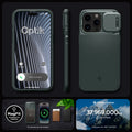 ACS06600 - iPhone 15 Pro Max Case Optik Armor (MagFit) in abyss green magfit designed for magsafe.