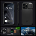ACS06599 - iPhone 15 Pro Max Case Optik Armor (MagFit) in black magfit designed for magsafe.