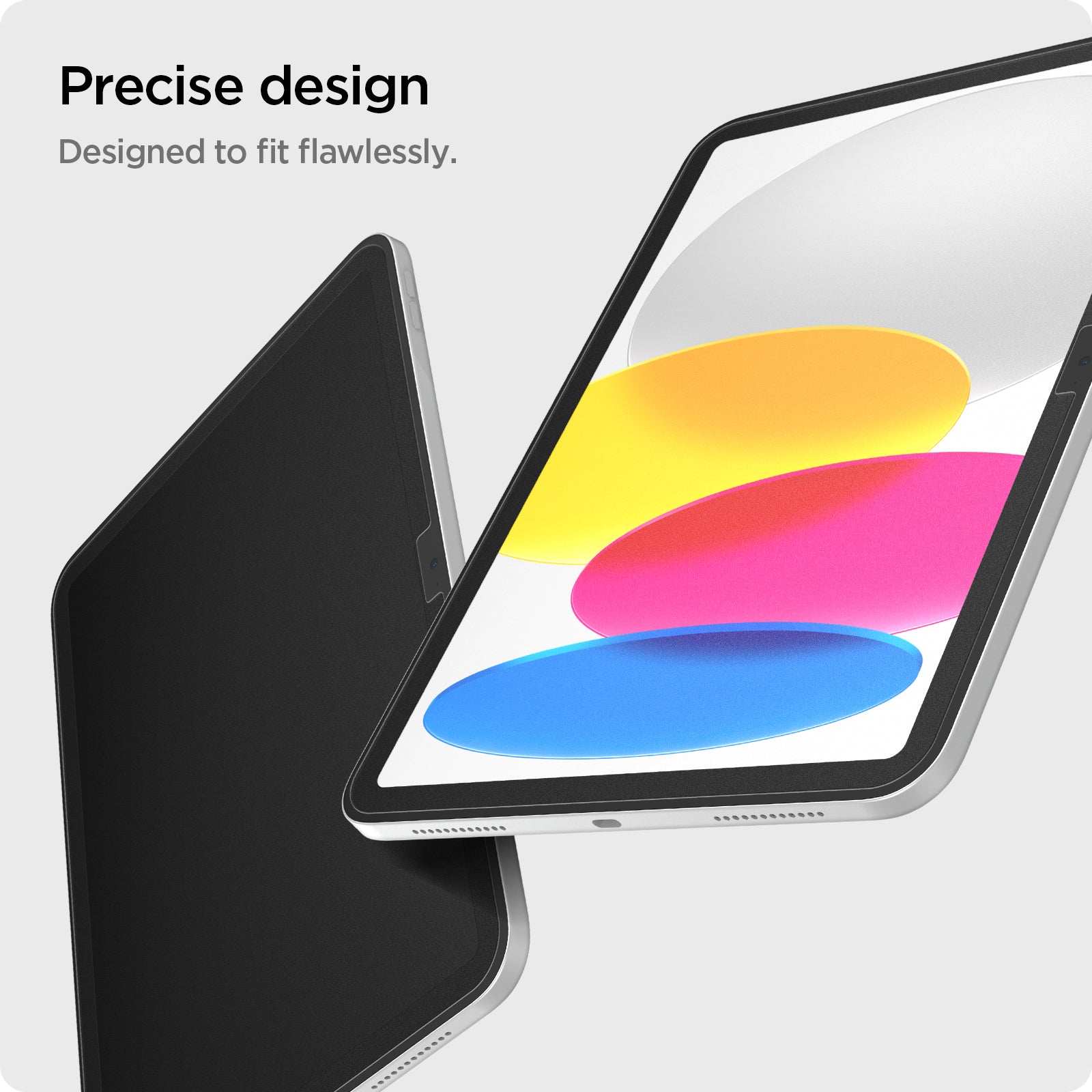 AFL05537 - iPad 10.2-inch (2021) Glas.tR SLIM in Clear showing the precise design. Designed to fit flawlessly