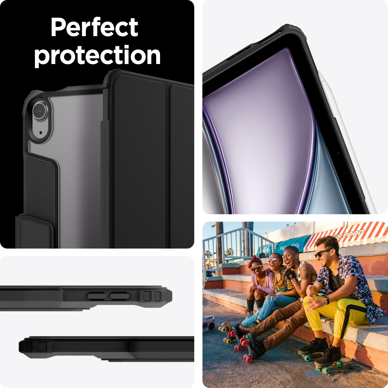 ACS07758 - iPad Air 11-inch (2024) Case Air Skin Pro in Black showing the perfect protection
