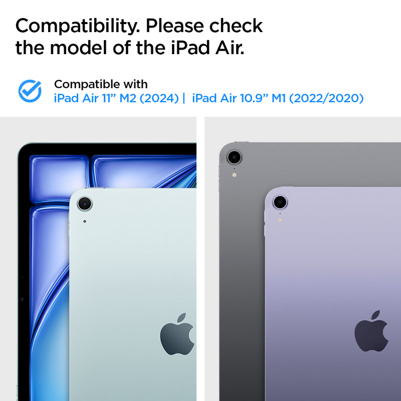 ACS02697 - Compatibility. Please check the model of the iPad Air. Compatible with iPad Air 11" M2 (2024) and iPad Air 10.9" M1 (2022/2020)