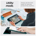 ACS07755 - iPad Air 11-inch (2025/2024) Case Urban Fit in Midnight Green showing the utility mode. Always get the best angle for ultimate productivity anytime
