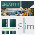 ACS07755 - iPad Air 11-inch (2025/2024) Case Urban Fit in Midnight Green showing the urban fit slim feature and save power efficiently