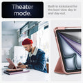 ACS07756 - iPad Air 11-inch (2025/2024) Case Urban Fit in Rose Gold showing the theater mode. Built-in kickstand for the best view day in and day out 