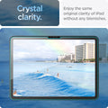 AGL07798 - iPad Air 10.9-inch GLAS.tR EZ FIT in Clear showing the crystal clarity. Enjoy the same original clarity of iPad without any blemishes