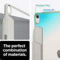 ACS07677 - iPad Air 12.9-inch Case Air Skin Pro in Gray showing the perfect combination of materials. Flexible TPU and Sturdy PC