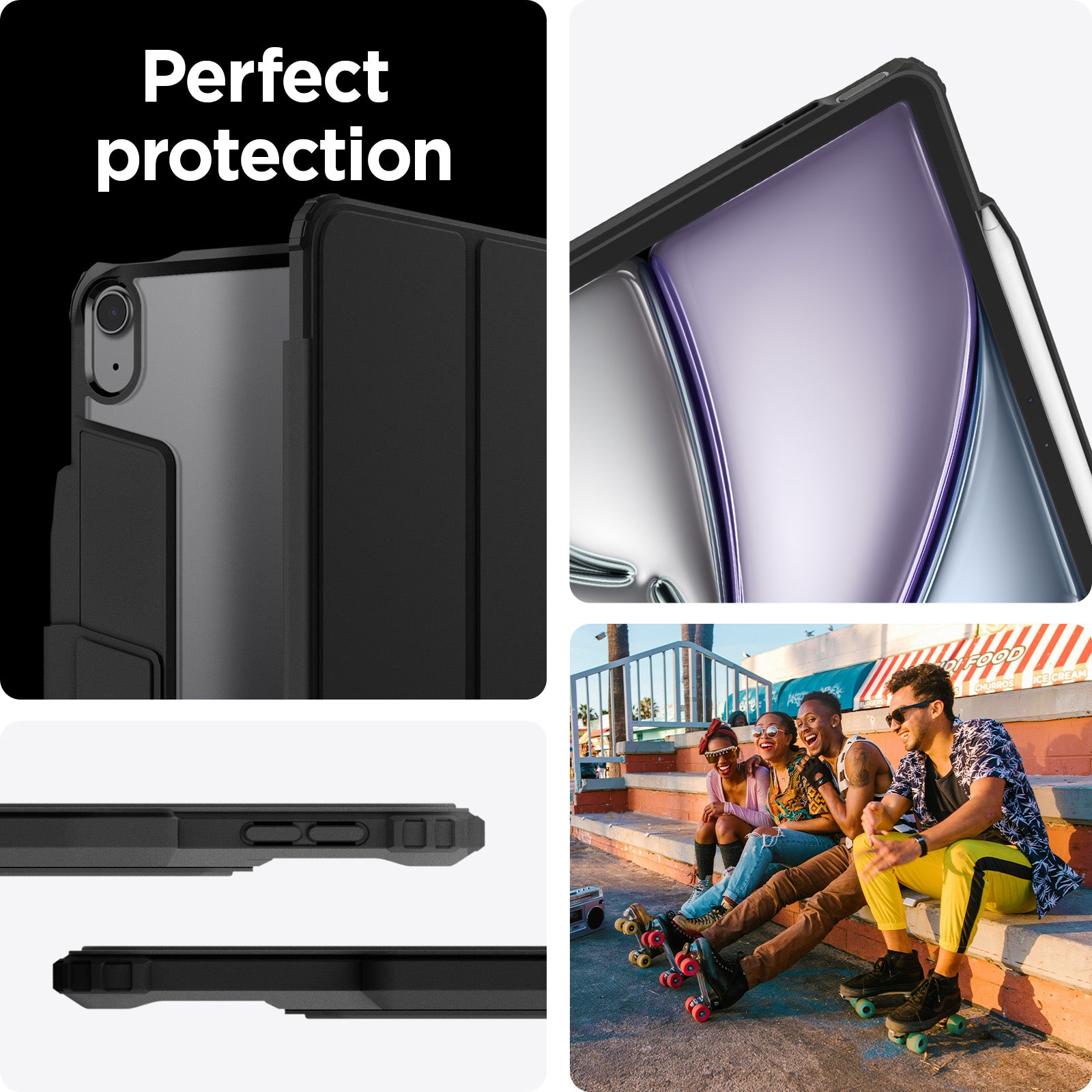 ACS07678 - iPad Air 12.9-inch Case Air Skin Pro in Black showing the perfect protection