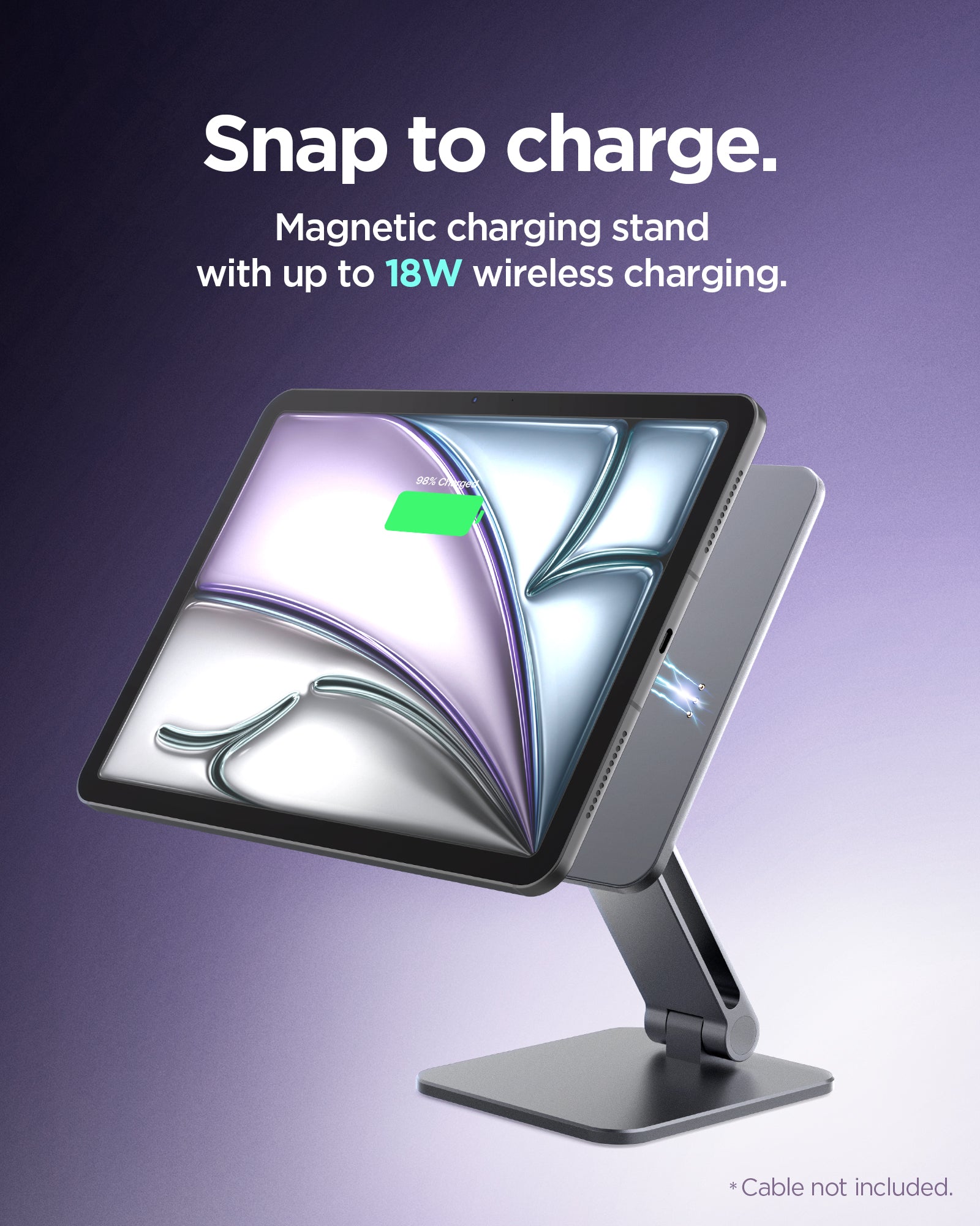 AMP09837 - iPad Air 11" (2025) Magnetic Wireless Charging Stand (MagFit)