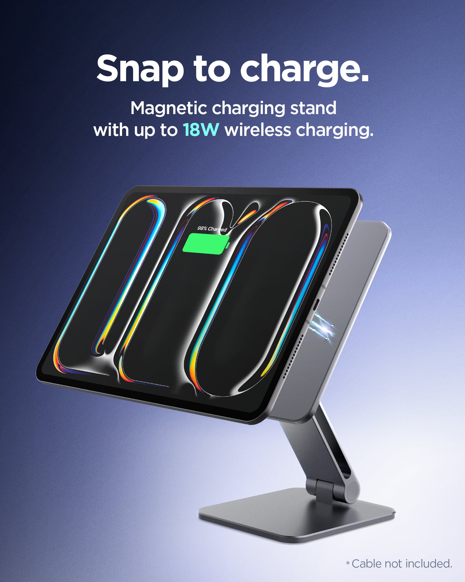 AMP09838 - iPad Pro 11" (2024) Magnetic Wireless Charging Stand (MagFit)