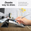 ACS03762 - iPad Mini 7 Liquid Air Folio  showing a hand using an Apple Pencil on iPad mini 6 propped at a drawing angle with the tagline 