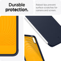 ACS09231 - iPad Mini 7 Case Nano Pop in Blueberry Navy showing the durable protection. Raised lips prevent surface scratches for camera and screen