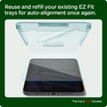 AGL04513 - iPad Mini 6 Screen Protector EZ FIT GLAS.tR Refill showing the reuse and refill your existing EZ Fit trays for auto-alignment once again