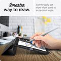 ACS03765 - iPad Mini 6 Case Ultra Hybrid Pro in black showing the smarter way to draw. Comfortably get more work done at an optimal angle