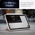 ACS03896 - iPad Mini 6 Case Ultra Hybrid Pro in rose gold showing the on-the-go theater. Turn any location into a theater or an online conference room