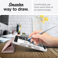 ACS03896 - iPad Mini 6 Case Ultra Hybrid Pro in rose gold showing the smarter way to draw. Comfortably get more work done at an optimal angle