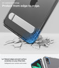 ACS11625 - iPad Mini Series Ultra Hybrid S showing reinforced corners and raised edges designed to protect the screen and camera from impacts and surface scratches.