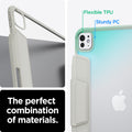 ACS07024 - iPad Pro 11-inch Case Air Skin Pro in Gray showing the perfect combination of materials. Flexible TPU, Sturdy PC