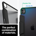 ACS07762 - iPad Pro 11-inch Case Air Skin Pro in Black showing the perfect combination of materials. Flexible TPU, Sturdy PC