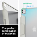 ACS07014 - iPad Pro 12.9-inch Case Air Skin Pro in Gray showing the perfect combination of materials. Flexible TPU and Sturdy PC