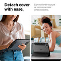 ACS07766 - iPad Pro 12.9-inch Case Air Skin Pro in Gray showing the detach cover with ease. Conveniently mount or remove cover when needed