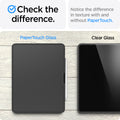 AGL07794 - iPad Pro 12.9-inch Paper Touch EZ Fit in Clear showing the difference of the texture with and without PaperTouch