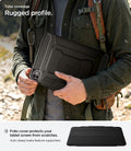ACS07017 - iPad Pro 11-inch Case Rugged Armor Pro in Black showing rugged profile