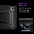 ACS07017 - iPad Pro 11-inch Case Rugged Armor Pro in Black showing the protection all around. Guard your iPad Pro form daily scuffs and scratches