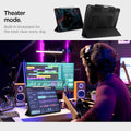 ACS07007 - iPad Pro 12.9-inch Case Rugged Armor Pro in Black showing the theater mode. Built-in kickstand for the best view every day