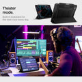 ACS07017 - iPad Pro 11-inch Case Rugged Armor Pro in Black showing the theater mode. Built-in kickstand for the best view every day