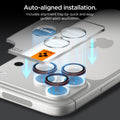 AGL12044 - iPhone 18 Pro Max / iPhone 18 Pro Optik Pro EZ Fit Lens Protector in burgundy showing an alignment tray guiding three lens protectors into position for easy installation.