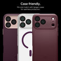 AGL12044 - iPhone 18 Pro Max / iPhone 18 Pro Optik Pro EZ Fit Lens Protector in burgundy showing lens protectors paired with multiple case styles for a compatible and seamless fit.