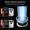 AGL12045 - iPhone 18 Pro Max / iPhone 18 Pro Optik Pro EZ Fit Lens Protector in Glacier showing lens protectors designed for clear light transmission and sharp photo quality without visual interference.