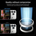 AGL12046 - iPhone 18 Pro Max / iPhone 18 Pro Optik Pro EZ Fit Lens Protector in Silver showing lens protectors designed for clear light transmission and sharp photo quality without visual interference.