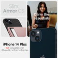 ACS04912 - iPhone 14 Plus Case Slim Armor CS in rose gold  showing slim armor cs. carry the essentials. iPhone 14 plus. Not compatible with iPhone 14, 14 pro, 14 pro max.