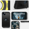 ACS04915 - iPhone 14 Plus Case Tough Armor (MagFit) in black showing stay grounded.