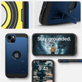 ACS04917 - iPhone 14 Plus Case Tough Armor (MagFit) in navy blue showing stay grounded.