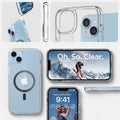 ACS04904 - iPhone 14 Plus Case Ultra Hybrid (MagFit) in carbon fiber showing oh. so. clear.