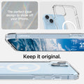 ACS04902 - iPhone 14 Plus Case Ultra Hybrid (MagFit) in white showing the perfect clear design to show off your iPhone. Keep it original.