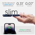 ACS04958 - iPhone 14 Pro Case Liquid Air in navy blue showing just the right amount of added dept for optimal slimness. 0.31